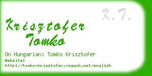 krisztofer tomko business card